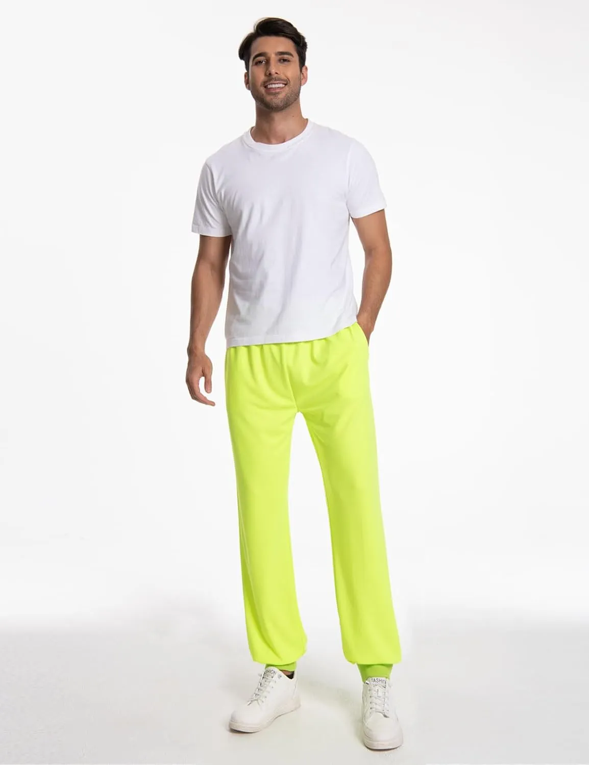 2 Pack Men's Casual Sweatpants Soft Fleece Active Athletic Workout Jogger Pants with Pocket and Drawstring