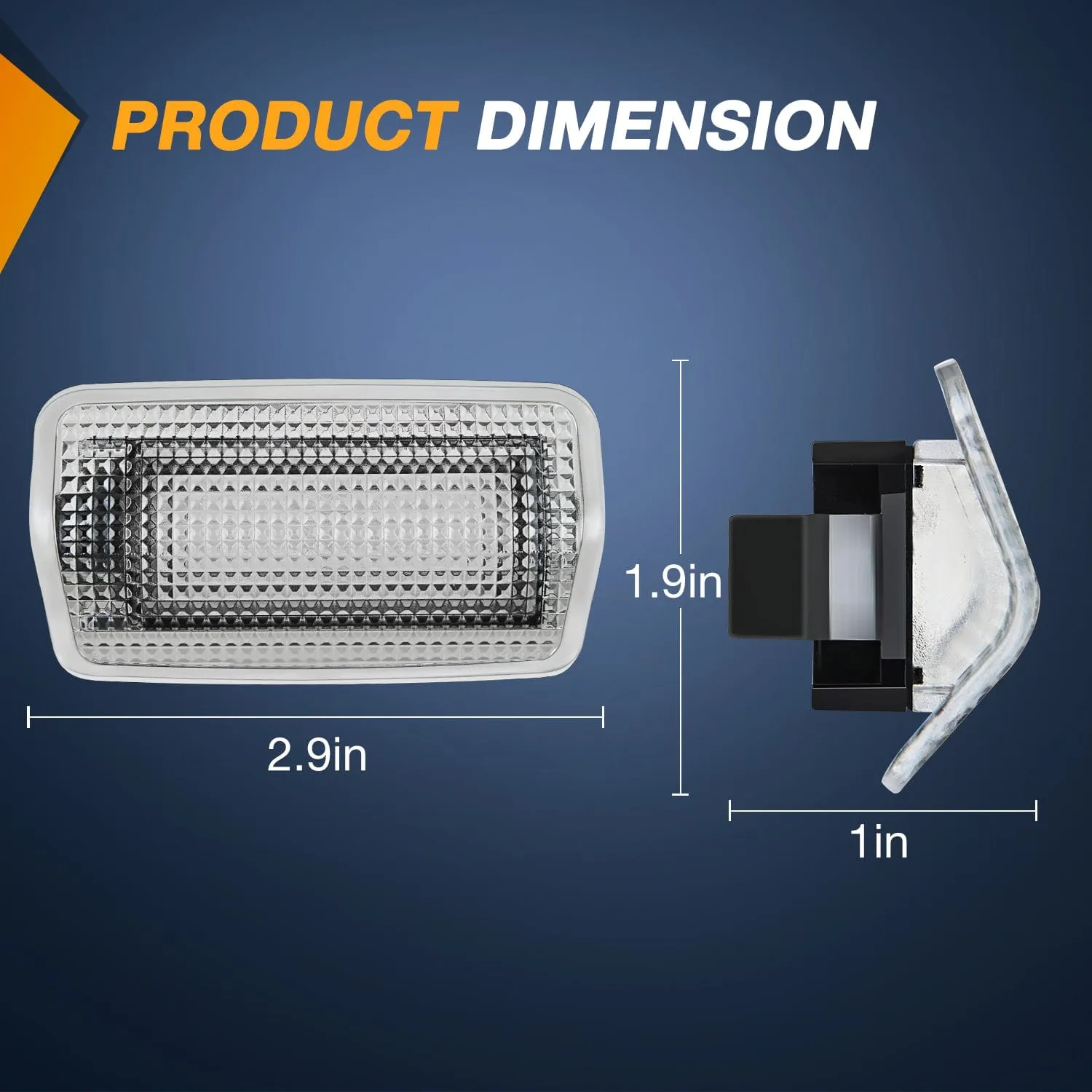 2PCS LED Interior Door Panel Light Courtesy Warning Lights Blue Beam Plug and Play for Toyota Avalon Sienna Venza Camry Prius 4Runner Lexus IS ES GS LS RX GX LX Subaru BRZ