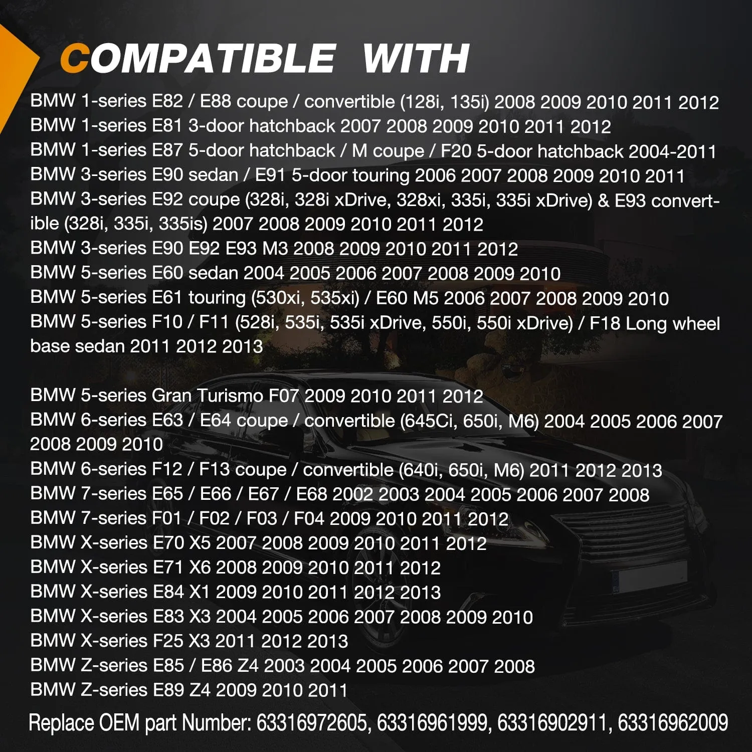 2PCS LED Interior Door Panel Light Courtesy Warning Lights White Beam Plug and Play Compatible with BMW 1 3 5 6 7 Series Z4 X3 X5 X6 E82 E88 E90 F30 E60 F10 E65 E66