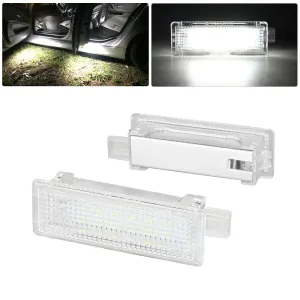 2PCS LED Interior Door Panel Light Courtesy Warning Lights White Beam Plug and Play Compatible with BMW 1 3 5 6 7 Series Z4 X3 X5 X6 E82 E88 E90 F30 E60 F10 E65 E66