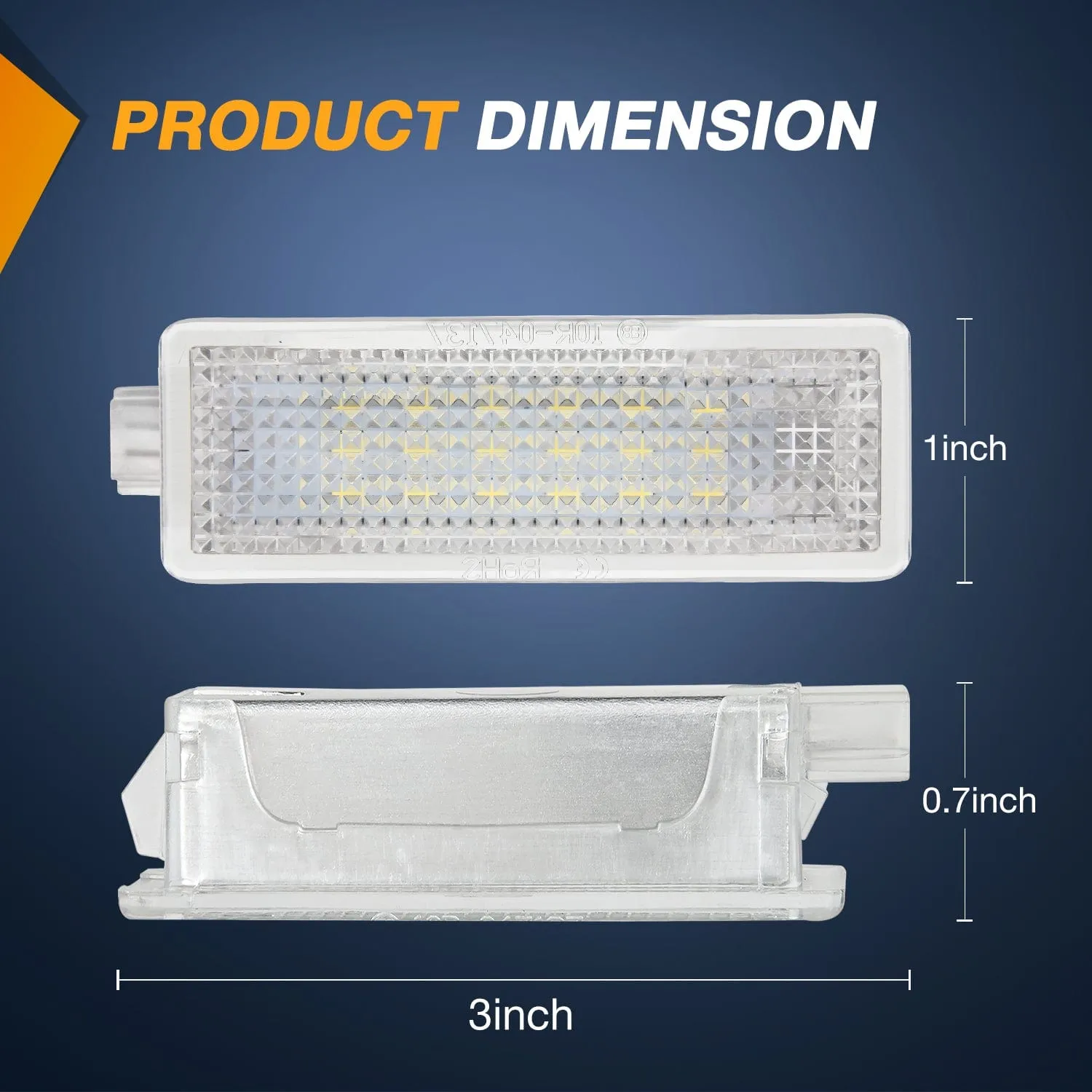 2PCS LED Interior Door Panel Light Courtesy Warning Lights White Beam Plug and Play Compatible with BMW 1 3 5 6 7 Series Z4 X3 X5 X6 E82 E88 E90 F30 E60 F10 E65 E66