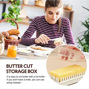 Butter Cutting & Storage Box Organizer Dispenser Refrigerator Easy Cutting cheese ( Pack of 1 )