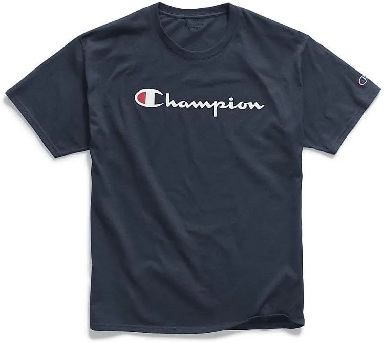 Champion Men's T-Shirt, Classic Graphic T-Shirt, Soft and Comfortable T-Shirts for Men, Script Logo (Reg. or Big & Tall)