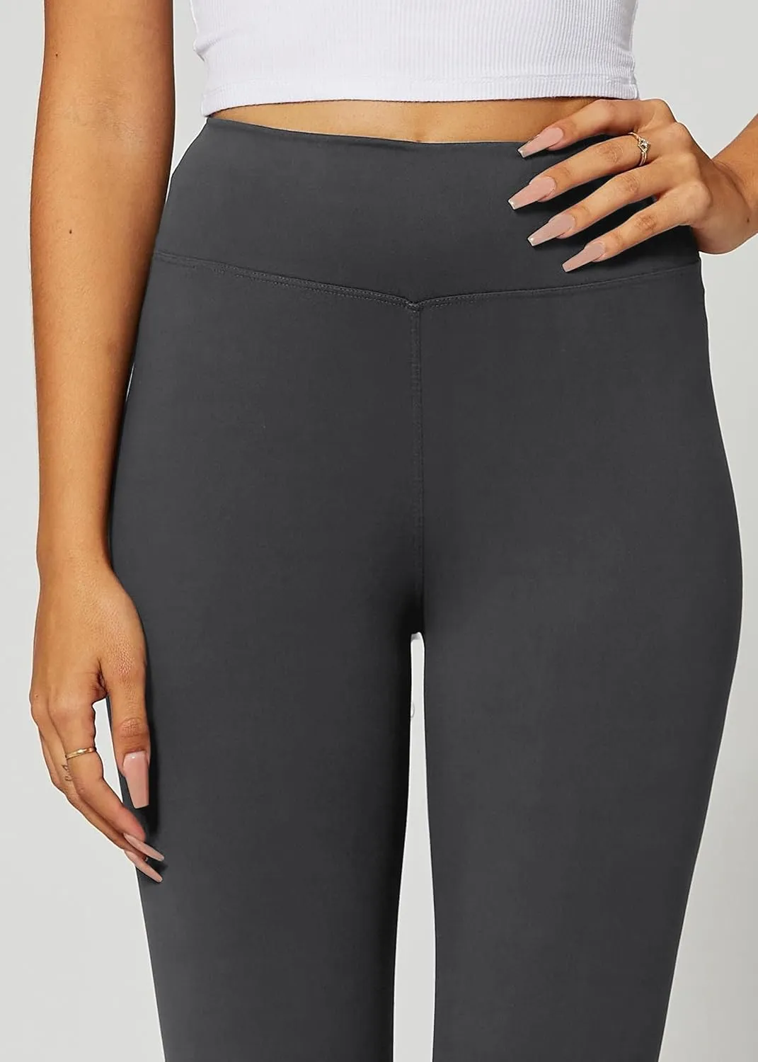 Conceited High Waisted Ultra Soft Leggings for Women - Capri Length and Biker Shorts - Available in Plus Size