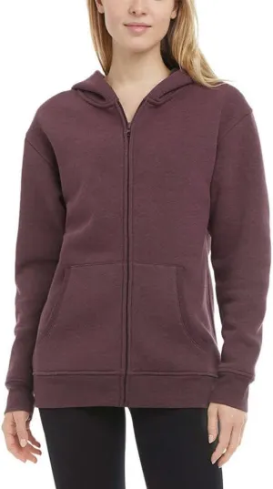 Danskin Women's Ultra Cozy Fleece Full Zip Hooded Jacket