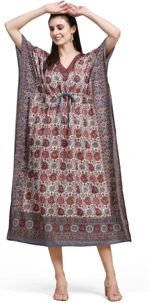 Embrace the Flow and Freedom of This Stunning Long Kaftan Perfect for Those Sunny Days or Cozy Nights