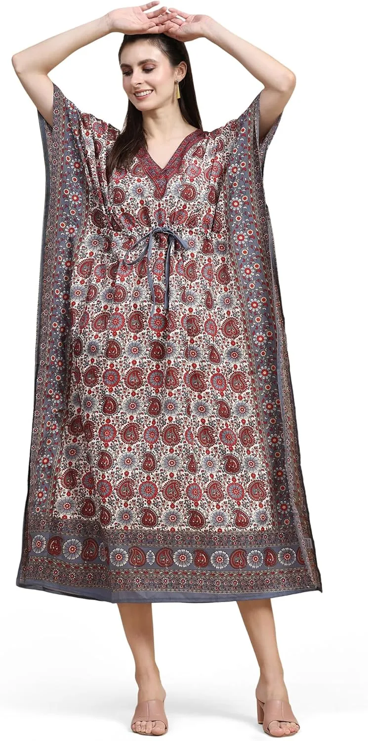 Embrace the Flow and Freedom of This Stunning Long Kaftan Perfect for Those Sunny Days or Cozy Nights