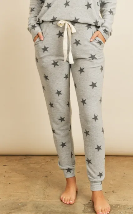Fun and Stars Jogger Set - LIGHT GREY