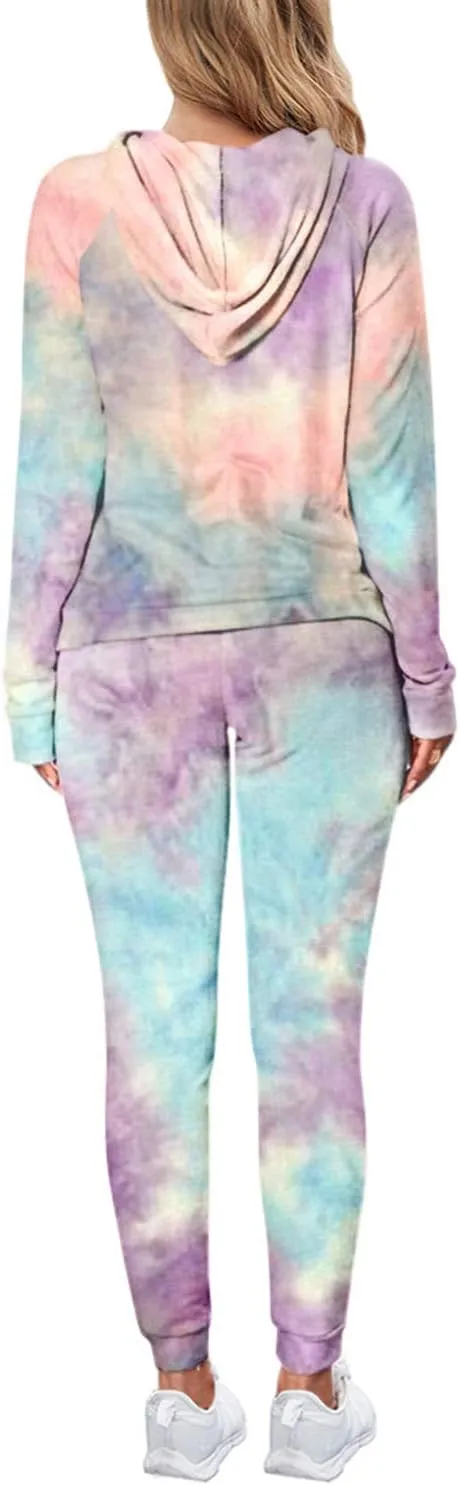 FUPHINE Women's Two Piece Outfits Sweatsuits Set Long Sleeve Pullover Hoodie and Jogger Sweatpants Tracksuit Lounge Sets