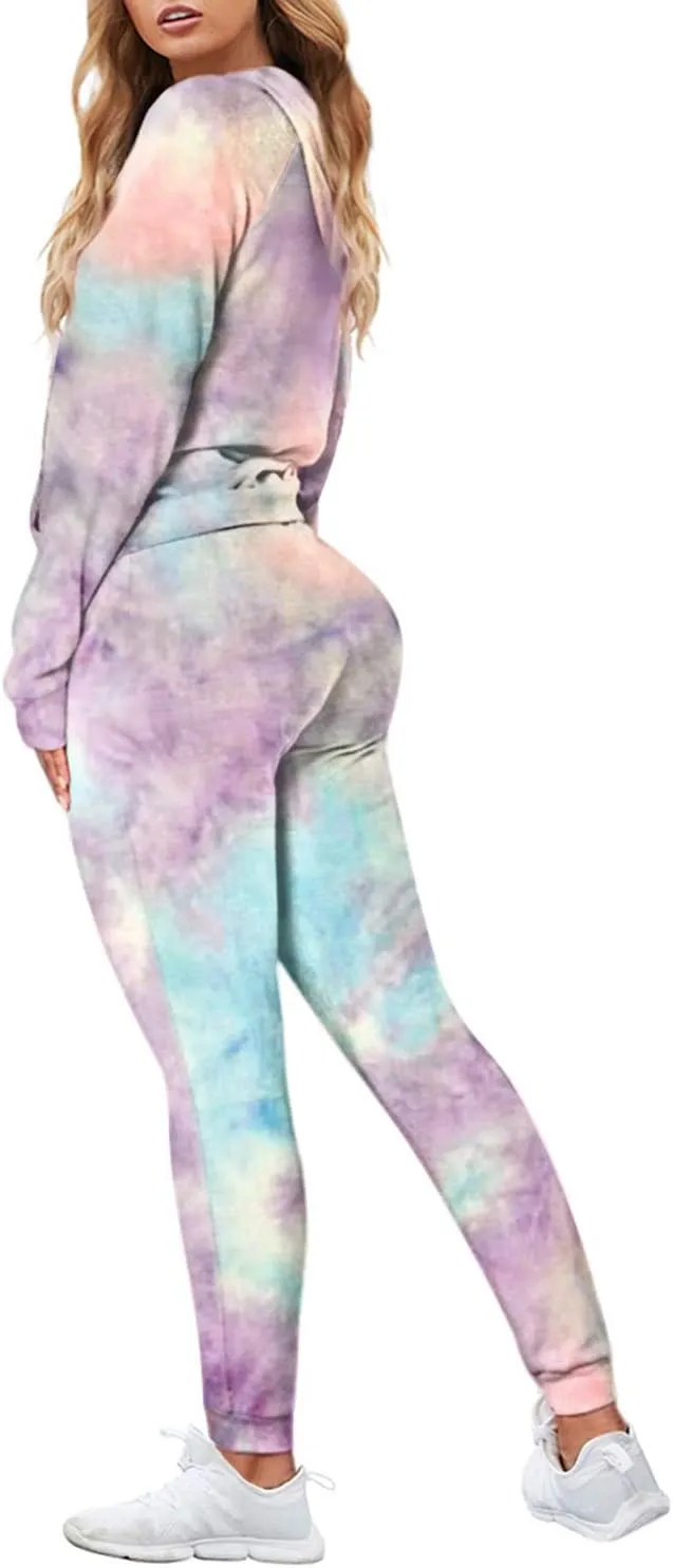 FUPHINE Women's Two Piece Outfits Sweatsuits Set Long Sleeve Pullover Hoodie and Jogger Sweatpants Tracksuit Lounge Sets