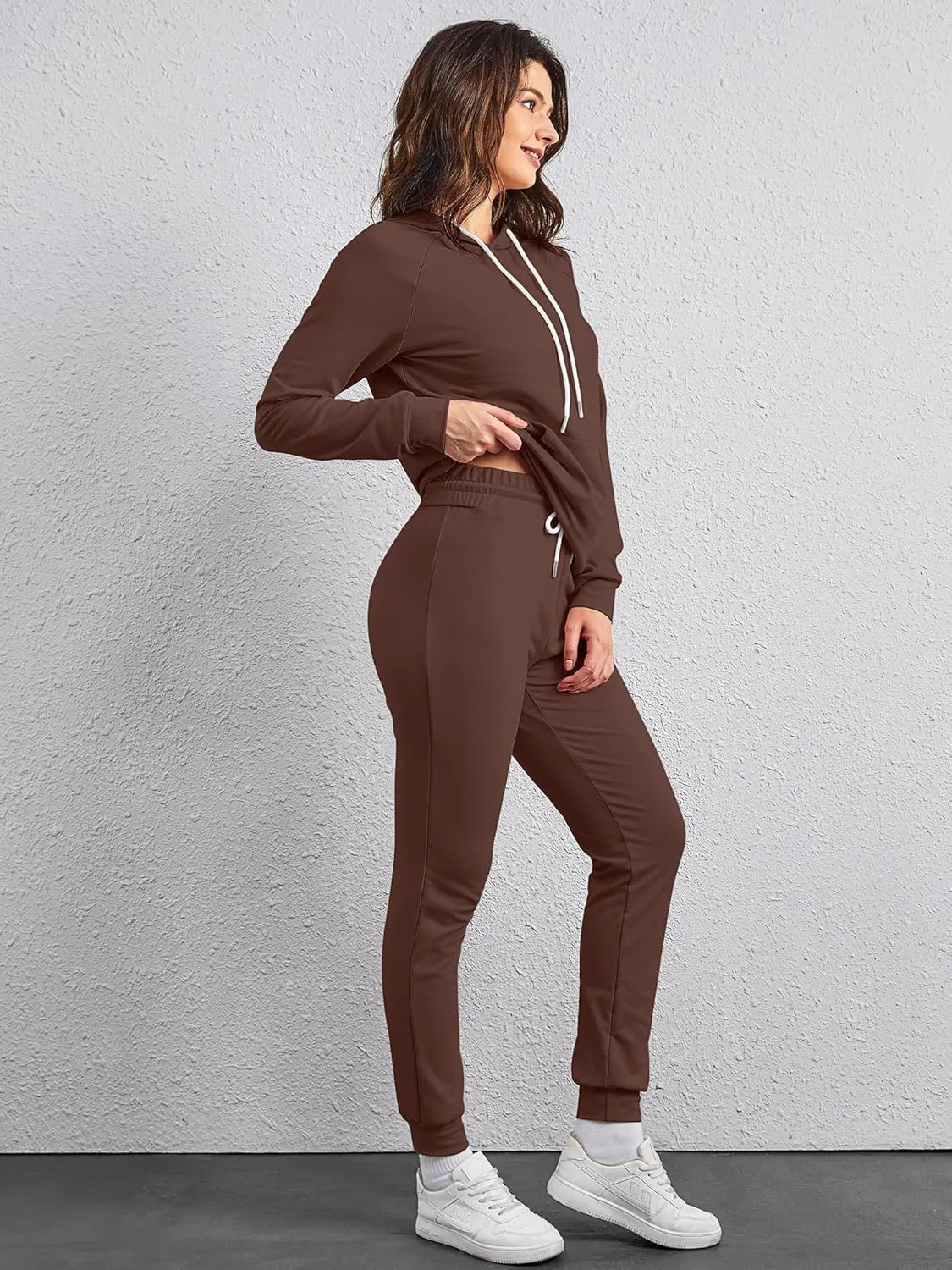 FUPHINE Women's Two Piece Outfits Sweatsuits Set Long Sleeve Pullover Hoodie and Jogger Sweatpants Tracksuit Lounge Sets