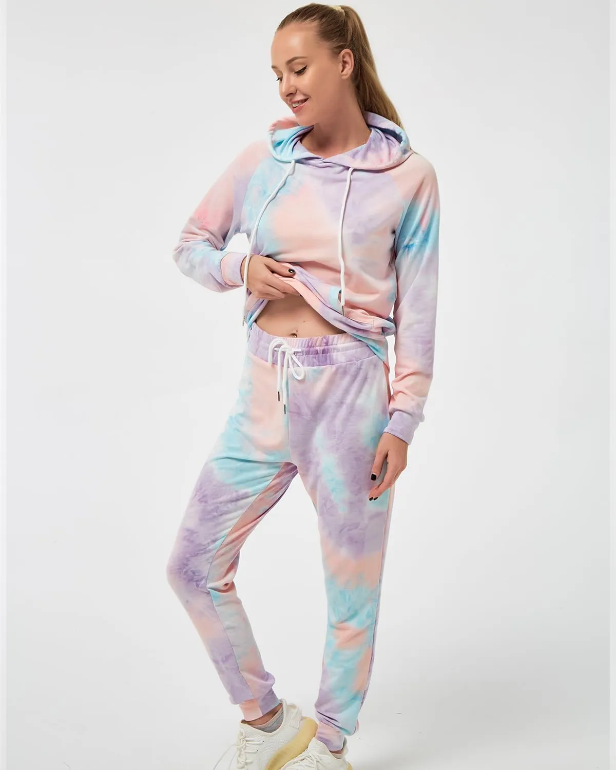 FUPHINE Women's Two Piece Outfits Sweatsuits Set Long Sleeve Pullover Hoodie and Jogger Sweatpants Tracksuit Lounge Sets