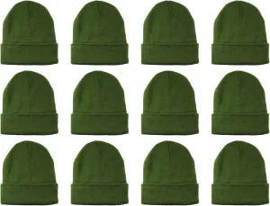 Gelante Unisex Beanie Cap Knitted Warm Solid Color and Multi-Color Multi-Packs