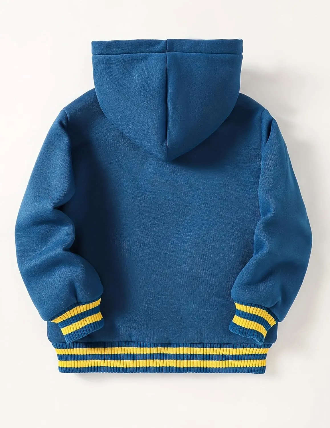 Kids Zip-Up Hooded for Boys Sherpa Lined Jacket Winter Outdoor Sweatshirt Warm Coat 3-14 Years