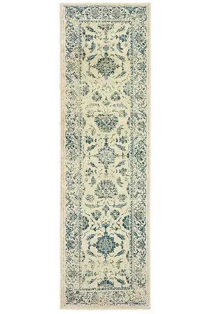 Linden 7909A Ivory/ Blue Rug