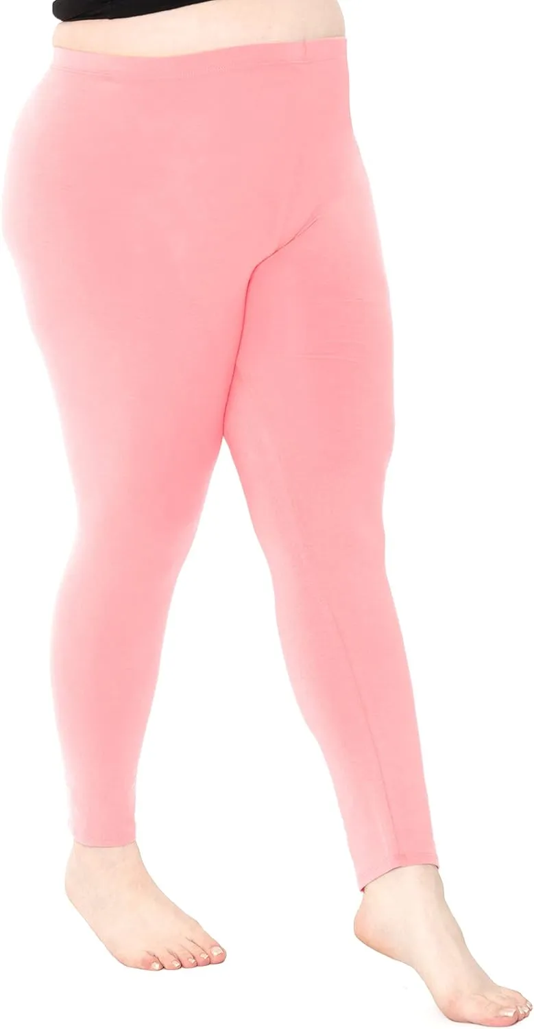 Oh So Soft Women's Plus Size Knee Length and Full Length Leggings | X-Large - 7X