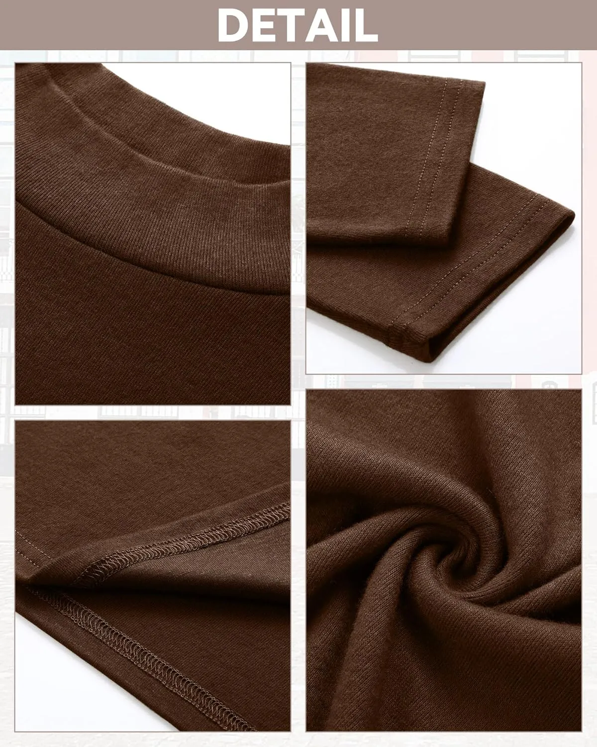 Riyiper 3 Pcs Men's Big and Tall Cotton Shirts Mock Turtleneck Long Sleeve Tops Loose Fit Plus Size Casual Basic Tees