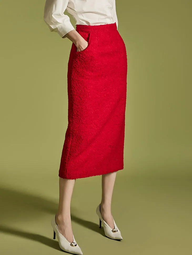 SK2862 Tweed Wool Skirt
