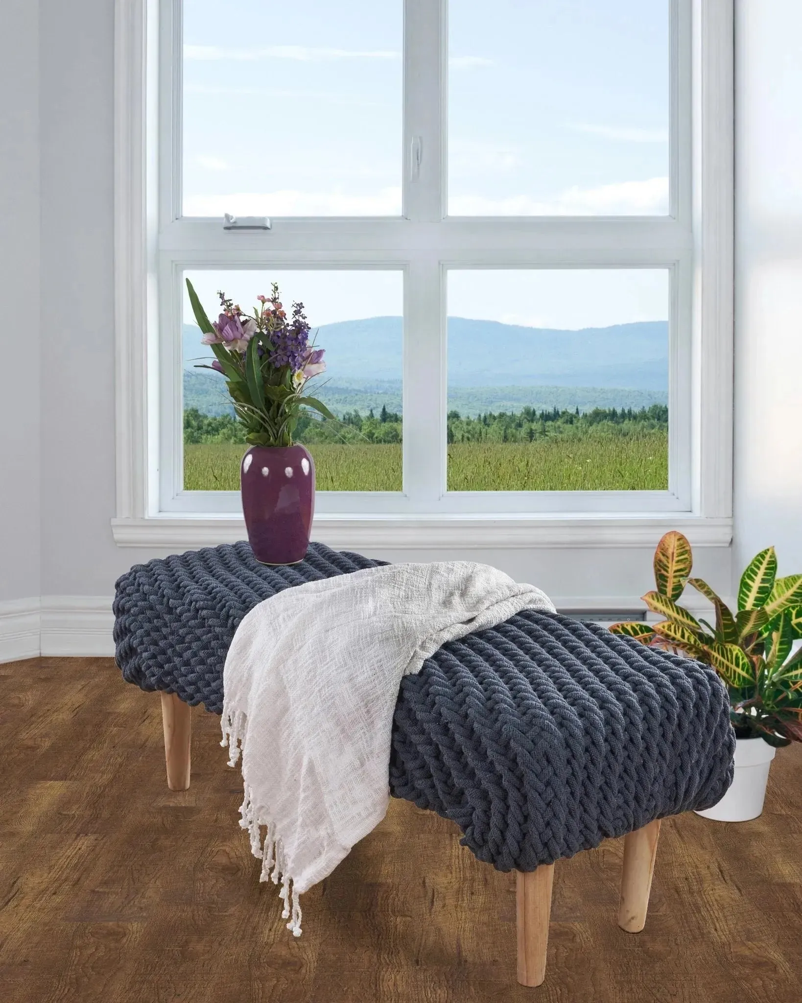 Soft Gray Shibori Slab LR81152 Throw Blanket