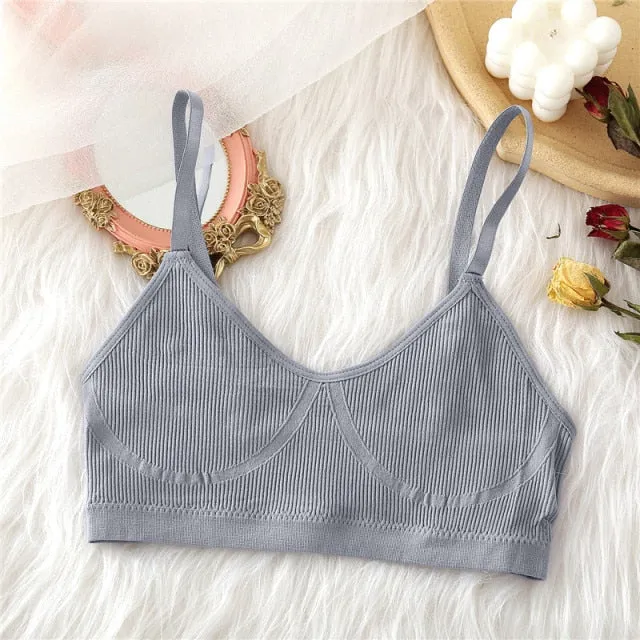 Trendy casual Wireless Crop Bra and Low Rise Panty Set
