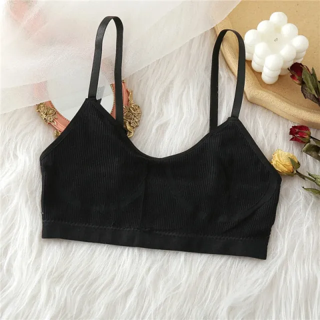 Trendy casual Wireless Crop Bra and Low Rise Panty Set