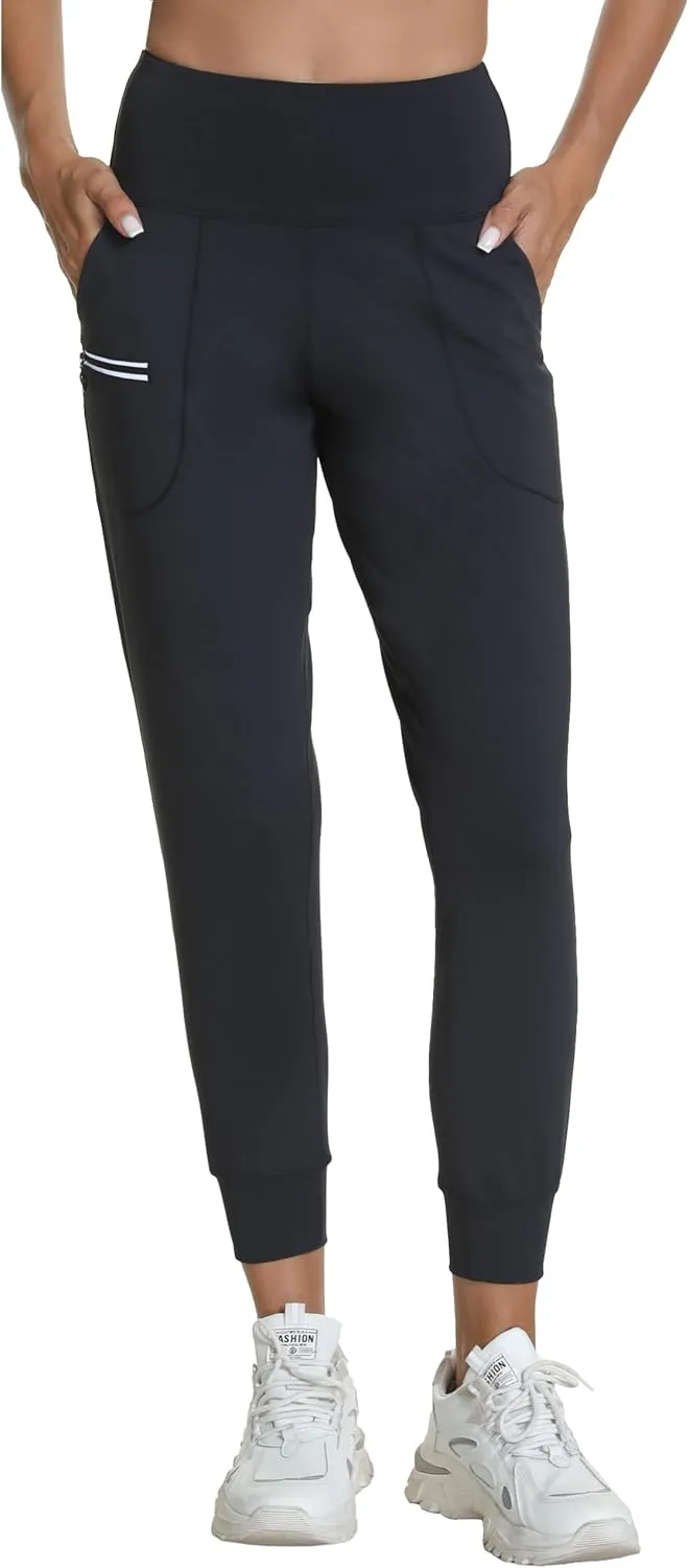 Women's Workout Joggers with Pockets-Quick Dry Athletic Lounge Pants for Hiking Yoga and Running